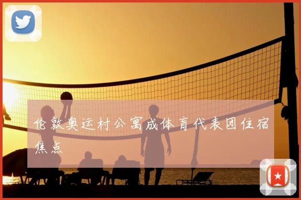 伦敦奥运村公寓成体育代表团住宿焦点